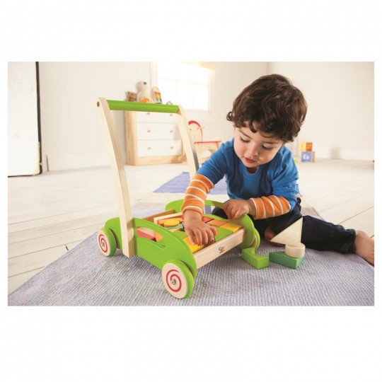 Chariot de marche avec cubes - Hape Hape - 2