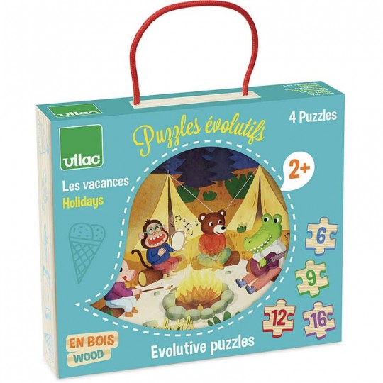 4 Puzzles évolutifs Les Vacances - Vilac Vilac - 1