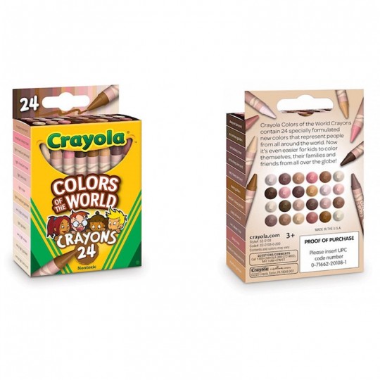 24 Crayons de couleurs Couleurs du monde Crayola - BCD