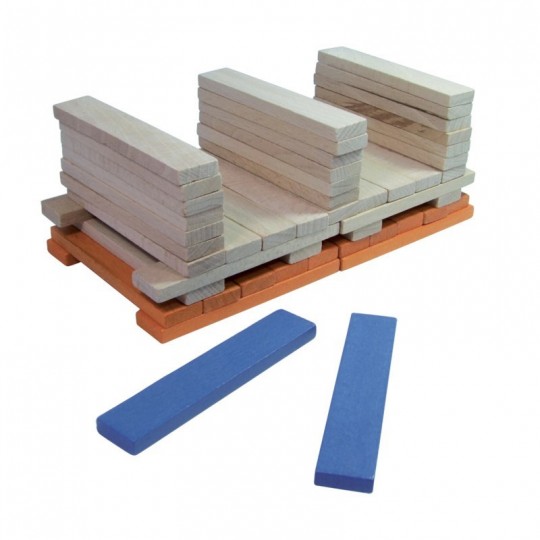 Batibloc Color - 100 Planchettes en Bois Massif - Vilac Vilac - 3