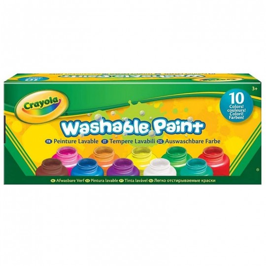 10 Pots de Peinture lavable Crayola Crayola - 1