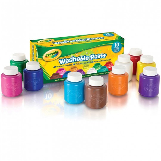 10 Pots de Peinture lavable Crayola Crayola - 2