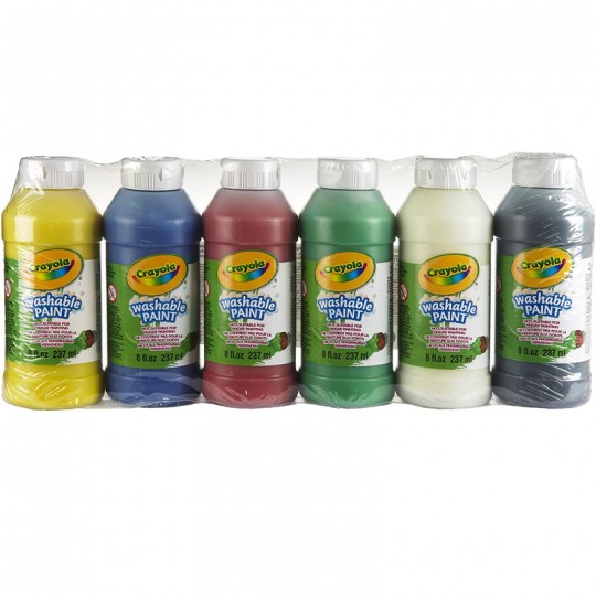 6 bouteilles de peinture lavable Crayola - Boutique BCD JEUX