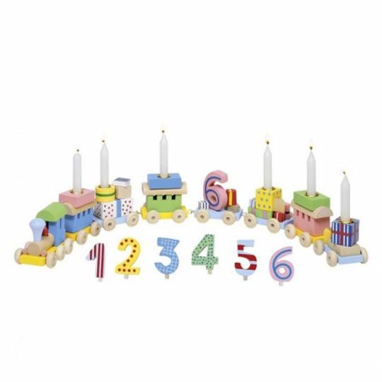 Train anniversaire locomotive 7 wagons - Goki Goki - 1