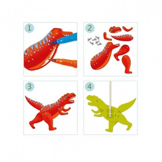 Petits pantins dinos - Djeco Djeco - 5