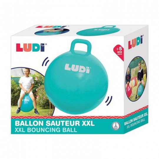 Ballon sauteur XXL bleu LUDI - 3