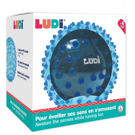 Balle sensorielle bleue - Un jeu LUDI - Boutique BCD JEUX