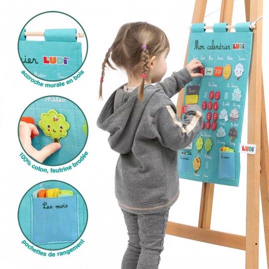 marque generique - calendrier enfant educatif montessori tissu 2020 - Jeux  éducatifs - Rue du Commerce