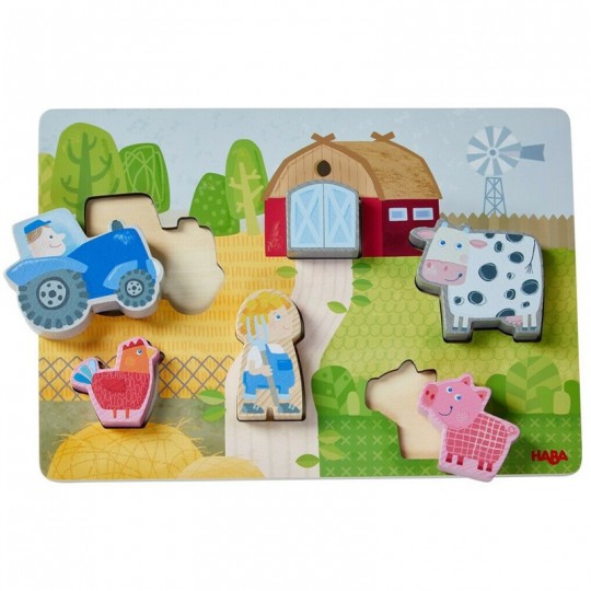 Puzzle en bois Petite ferme Haba - 1