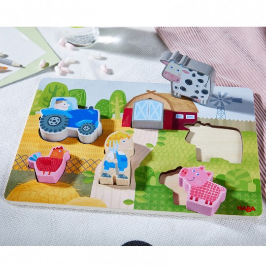 Puzzle en bois Petite ferme Haba - 2