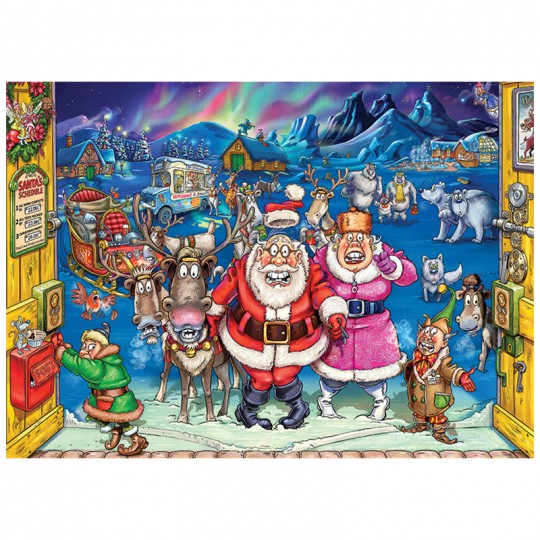 Puzzle Wasgij Christmas 17 - Elf Inspection! (2×1000 pcs) Jumbo Diset - 2