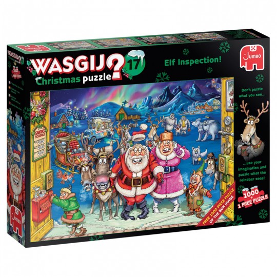 Puzzle Wasgij Christmas 17 - Elf Inspection! (2×1000 pcs) Jumbo Diset - 1