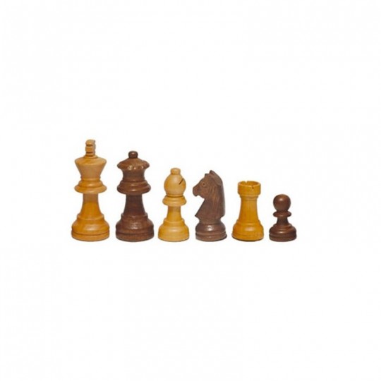 Pièces d'échecs noyer n°3 - Cases 40mm Loisirs Nouveaux - 1