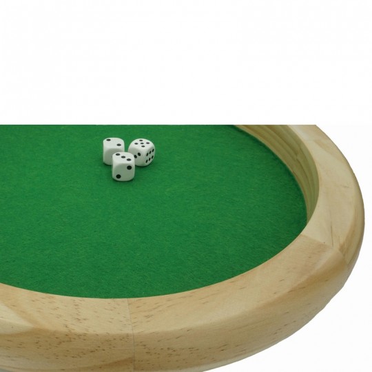 Grande Piste en bois pour jeu de dés diamètre 40 cm.