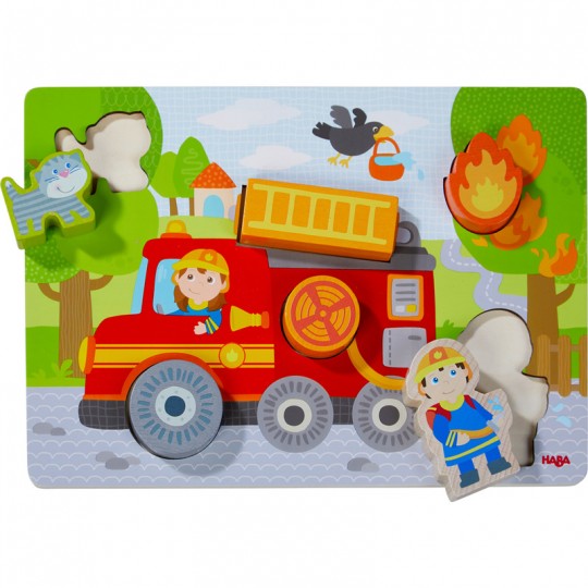 Puzzle en bois Camion de pompier - Haba Haba - 2