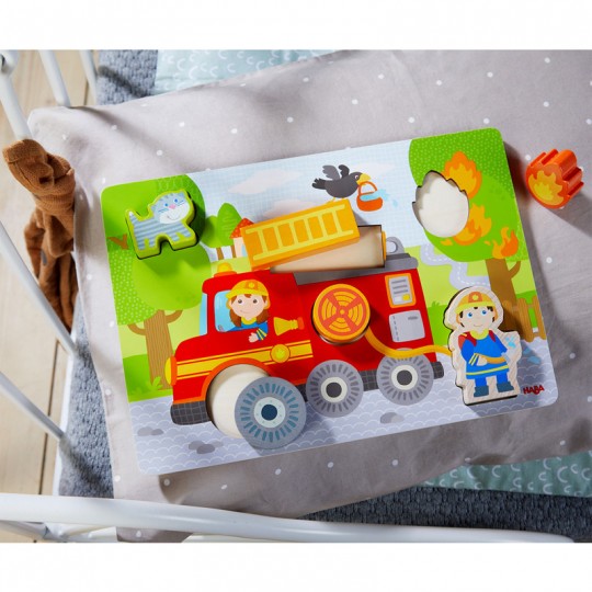 Puzzle en bois Camion de pompier - Haba Haba - 3