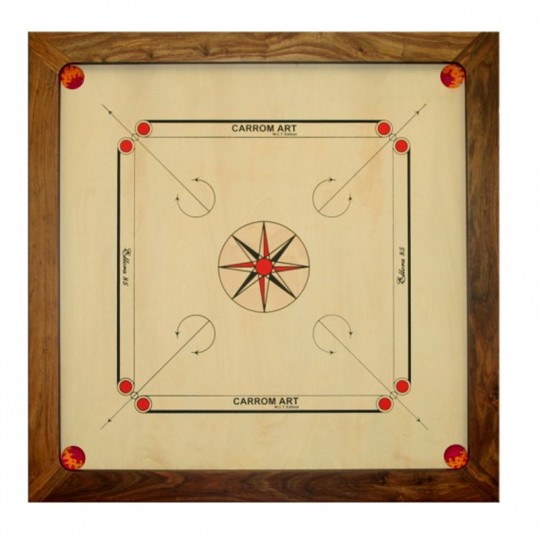 Carrom WCT Ellora 85 cm Acacia Carrom Art - 3