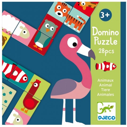 Domino-Puzzle Animo - 28 pcs Djeco - 1