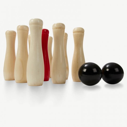 Quilles en bois Bowling + sac rangement Uber Games - 2