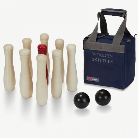 Quilles en bois Bowling + sac rangement Uber Games - 1