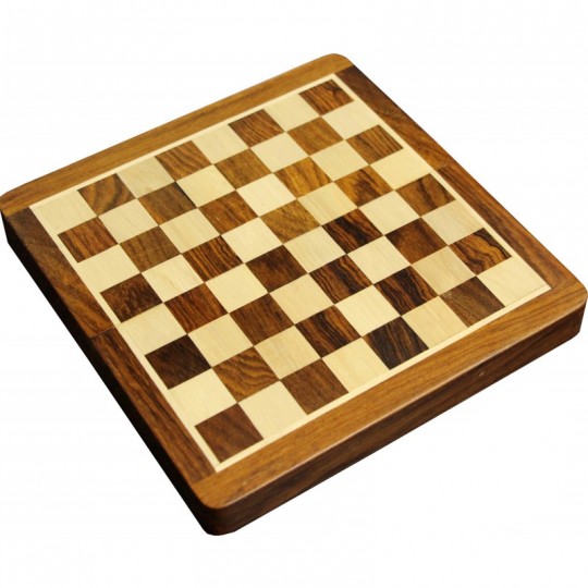 Jeu d'échecs pliant magnétique marqueté, 17 cm - Bois Patiné Loisirs Nouveaux - 3