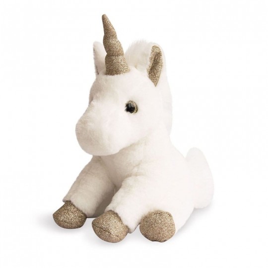 Peluche Licorne Blanc Or 23 cm - Histoire d'Ours - Boutique BCD JEUX