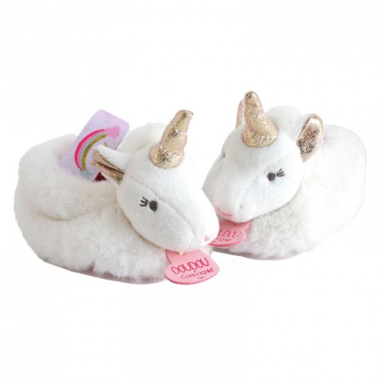 Chaussons hochet Licorne - Doudou et Compagnie Doudou et compagnie - 1