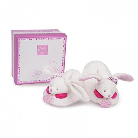 Chaussons hochet Lapin Cerise - Doudou et Compagnie Doudou et compagnie - 2