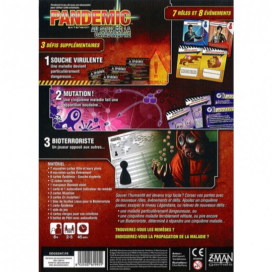 Pandemic - Au seuil de la Catastrophe - Extension Z-Man Games - 2