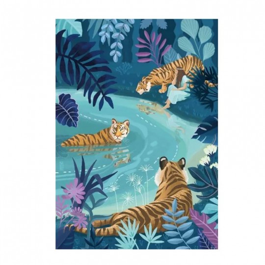 Puzzle Tigres au Clair de Lune 1000 pcs - Janod Janod - 1