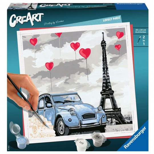 CreArt Paris - Format Carré - Peinture au numéro Ravensburger - 1