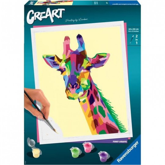 CreArt Girafe - Grand Format - Peinture au numéro Ravensburger - 2