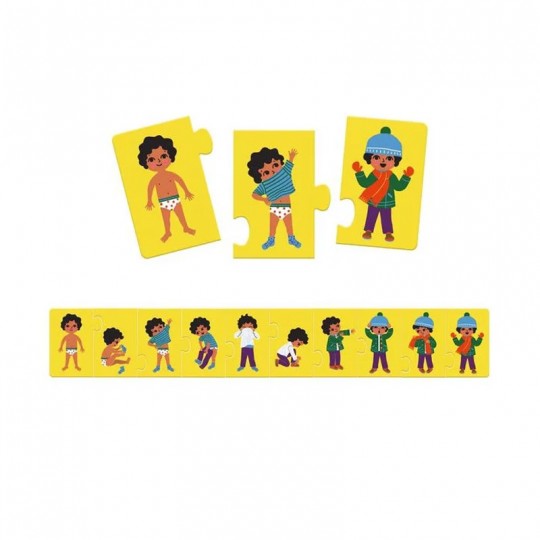 Puzzle frise je m'habille 10 pcs - Djeco Djeco - 1