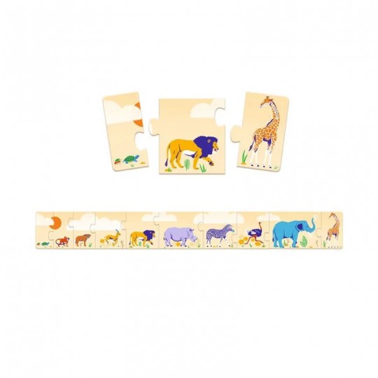 Puzzle frise Petits et grands 10 pcs - Djeco Djeco - 1