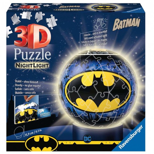 Puzzle 3D Ball 72 pcs illuminé - Batman Ravensburger - 1