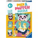 Puzzle Mix&Match 3x24 pcs - Les animaux rigolos Ravensburger - 2 Puzzle Mix&Match 3x24 pcs - Les animaux rigolos Ravensburger - 2