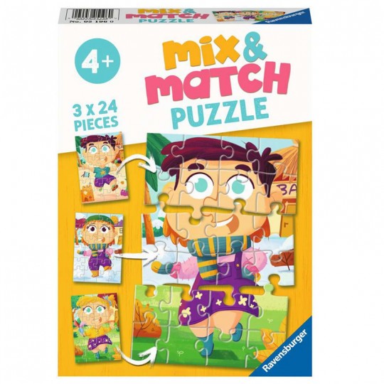 Puzzle Mix&Match 3x24 pcs - Les vêtements Ravensburger - 2