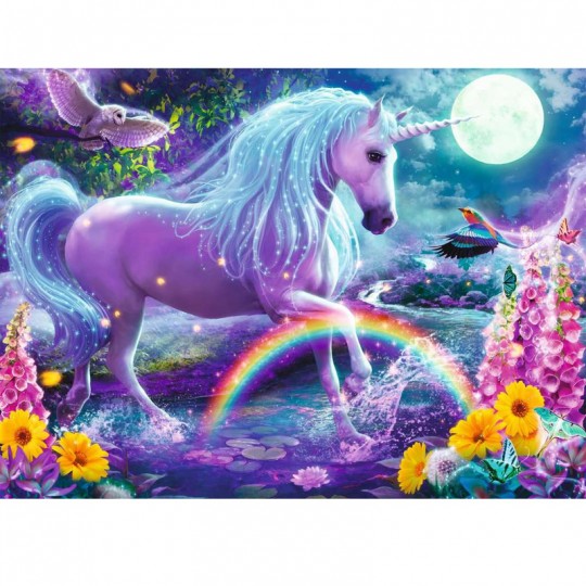 Puzzle Licorne scintillante (Collection Paillettes) - 100 pcs XXL Ravensburger - 1