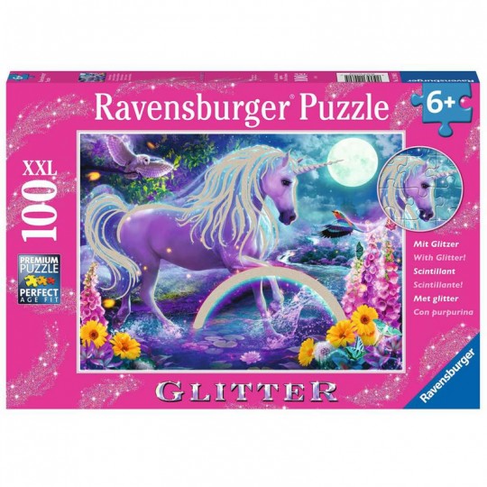 Puzzle Licorne scintillante (Collection Paillettes) - 100 pcs XXL Ravensburger - 2