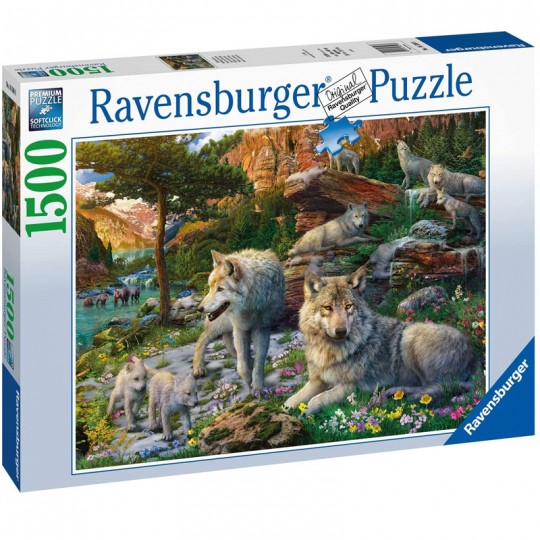Puzzle Loups au printemps - 1500 pcs Ravensburger - 1