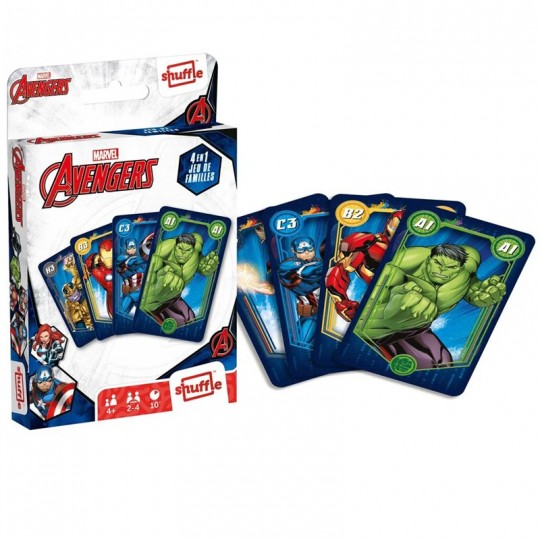 Jeu de cartes Avengers - Jeu de Cartes 4 en 1 Shuffle - 2