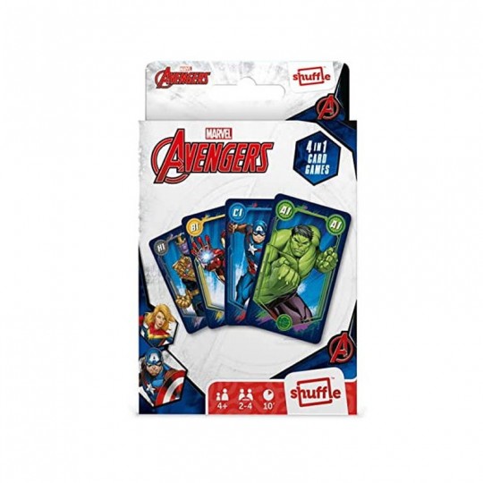 Jeu de cartes Avengers - Jeu de Cartes 4 en 1 Shuffle - 1