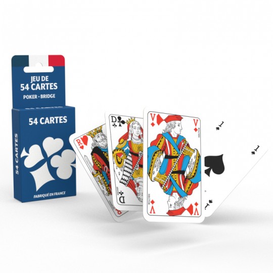 Jeu de 54 Cartes Poker/Bridge Basic Ecopack - La Ducale - BCD