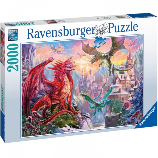 Puzzle Terre de dragons - 2000 pcs Ravensburger - 1