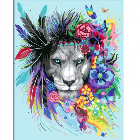 CreArt Boho Lion - Grand Format - Peinture au numéro Ravensburger - 2