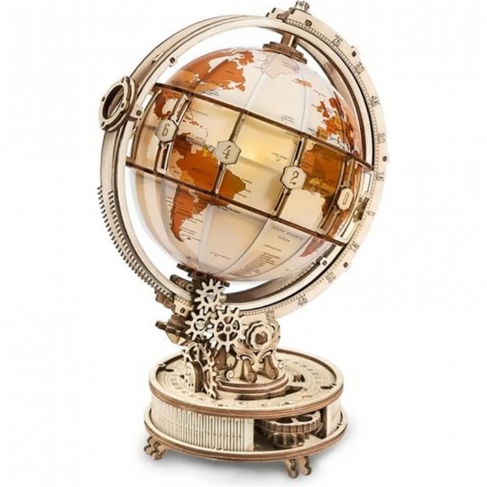 Globe Terrestre Lumineux - Puzzle en Bois 3D Rokr Rokr - 1