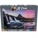 2 Puzzles Collection JC Pieri : Kirkjuffellsfoss - 1000 pcs et Horseshoe Bend - 500 pcs Goliath - 1 2 Puzzles Collection JC Pieri : Kirkjuffellsfoss - 1000 pcs et Horseshoe Bend - 500 pcs Goliath - 1