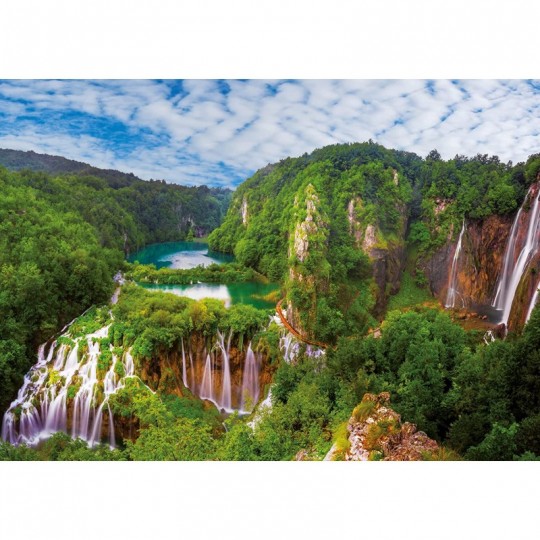 2 Puzzles Collection Ushuaïa : Chutes de Plitvice - 1000 pcs et Lac Skadar - 500 pcs Goliath - 2