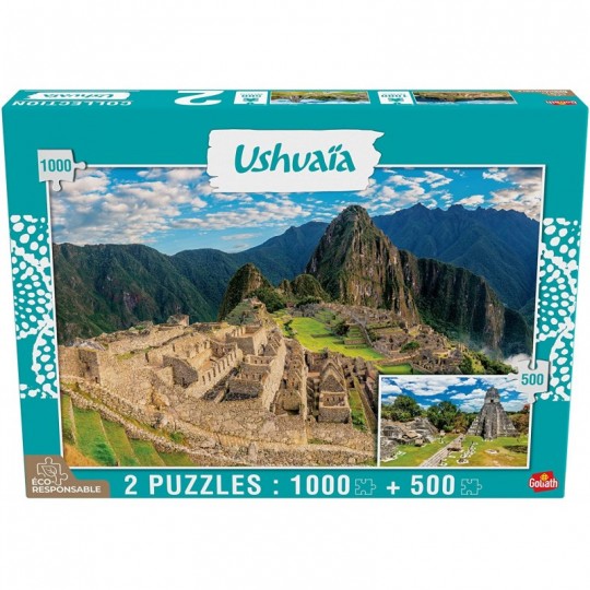 2 Puzzles Collection Ushuaïa : Machu Picchu - 1000 pcs et Tikal - 500 pcs Goliath - 1