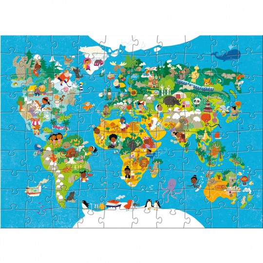 Puzzle Carte du monde - 100 pcs XXL Haba - 2